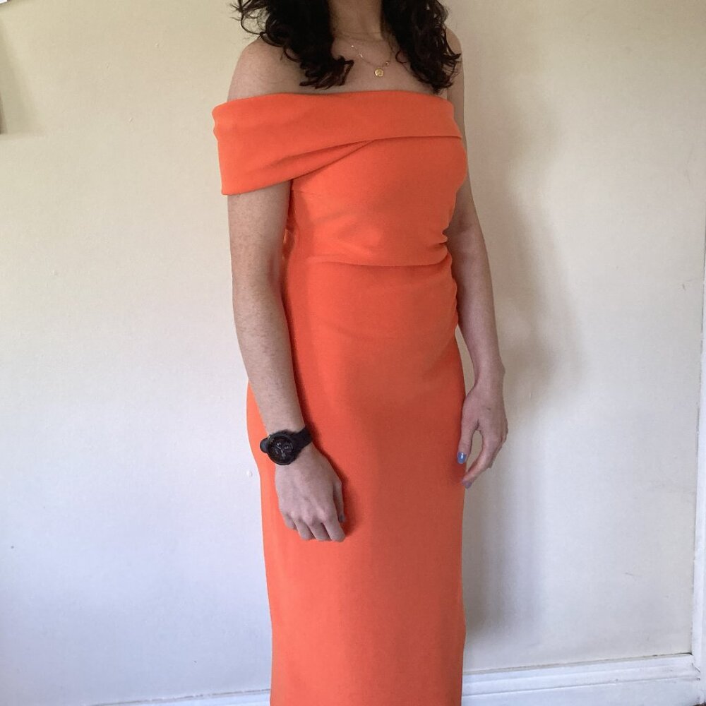Bright orange Ever New dress, US size 6, bodycon
